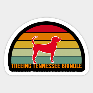 Treeing Tennessee Brindle Vintage Silhouette Sticker